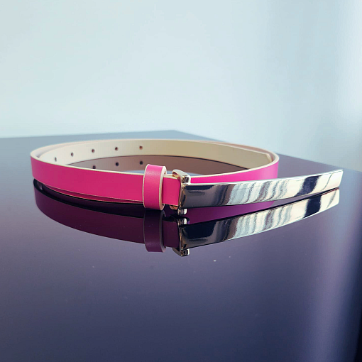 Pink leather belt CARA